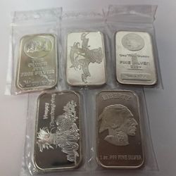 1oz Silver Bars 
