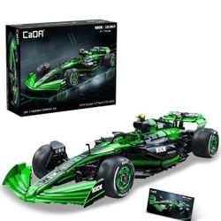 CaDA C64010W Kick Sauber F1 Team C44 Racing Building Set,MOC 1:8 F1 Building Block Car,Formula 1 Championship Super Car Model for Adults (2553pcs)