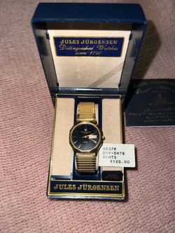 Reloj Clásico Jules Jürgensen Original con Caja – Elegante (Solo falta batería)