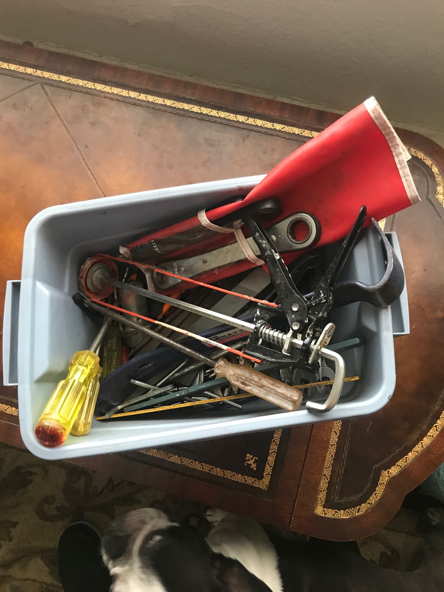 Tub of tools