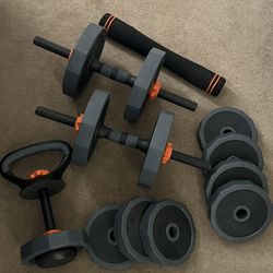 Adjustable Weights Dumbbells Set