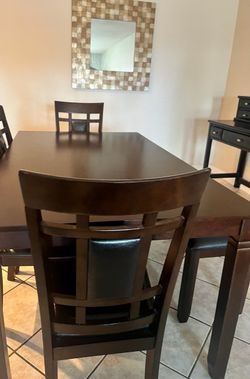 Ashley Dark Brown Dining Set w/Bench