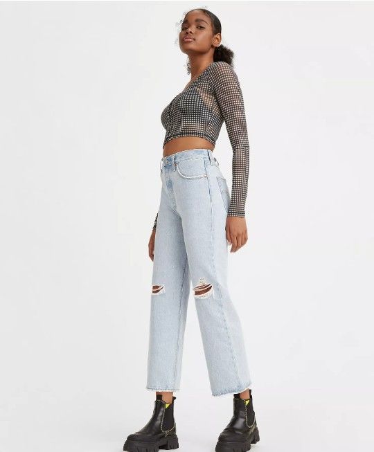 Levi's Women's Ribcage Straight Ankle Jeans, Brand New,Size 28x27