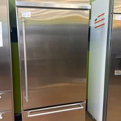 KitchenAid 36” built in refrigerator 