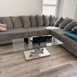 Charcoal Grey sectional 