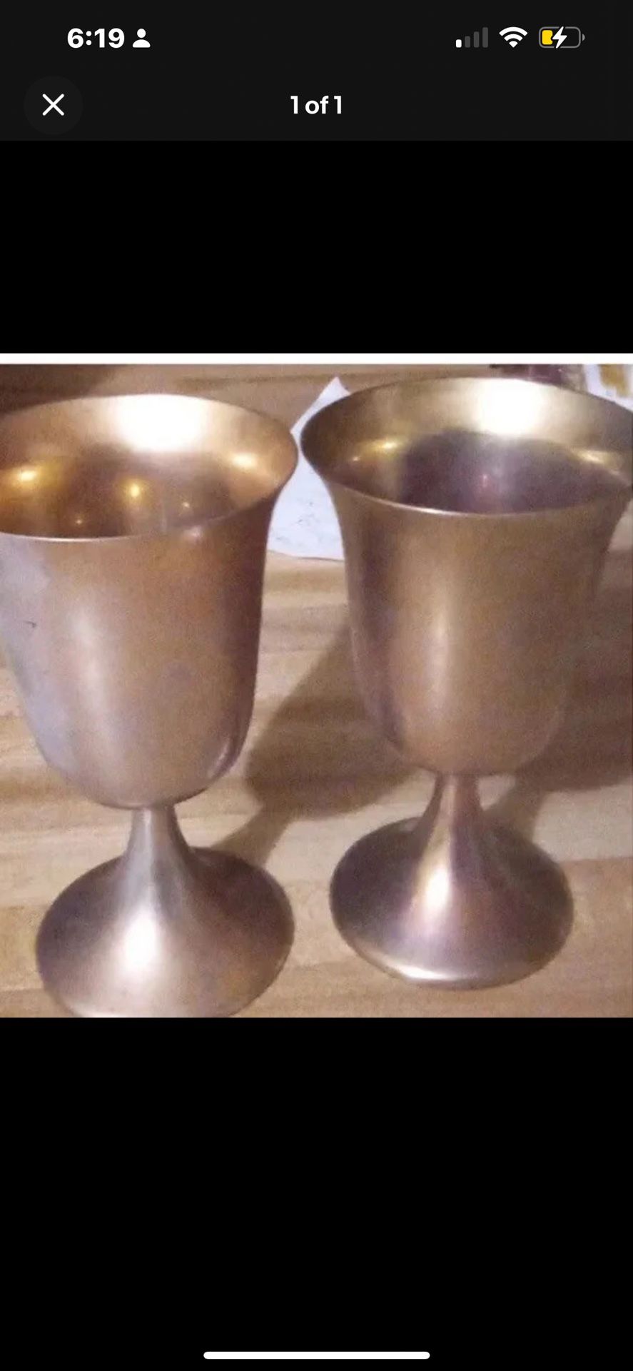2 Nice Brass Cups