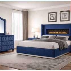 4 PC BEDROOM SET NEW IN BOX (MATTRESS AND CHEST SOLD SEPARATELY)