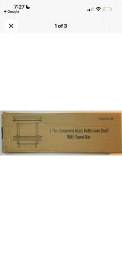 Glass bathroom shelf