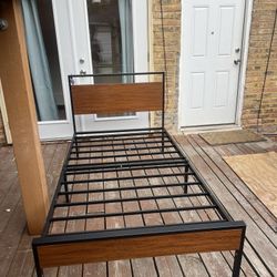 Twin Size Wood Veneer Frame