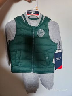 Reebok Baby 3-Piece Set with Puffer Vest