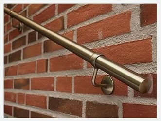 Metal Stair Railing Handrail: 11.8FT Stainless Steel Hand Railings -Brass Color- Outdoor/Indoor