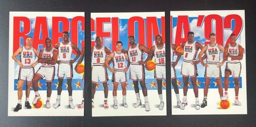 1991-92 Skybox Dream Team Barcelona USA 3-Card Set