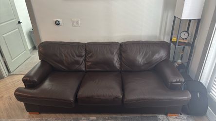 Brown Leather Couch