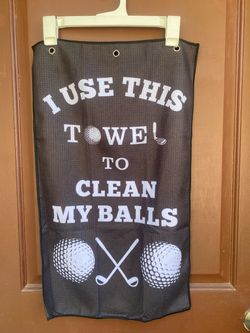 Funny Golf Towel with Bag Clip