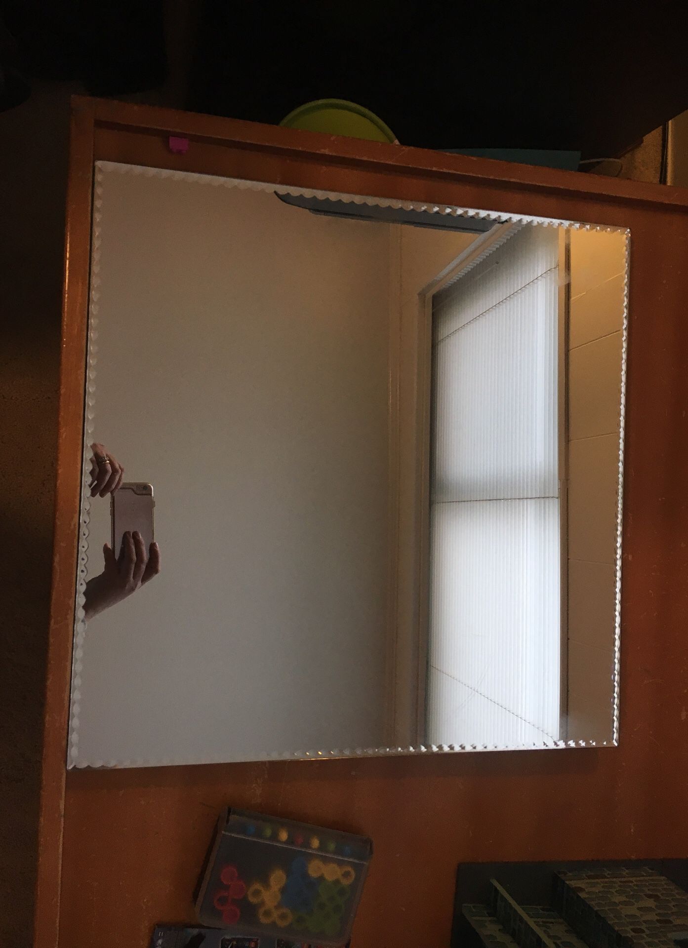 Square detailed mirror-Pottery Barn