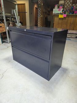 Black metal 2 Drawer Metal filing cabinet