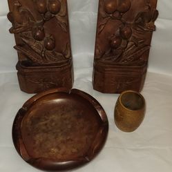 Book Ends, Bowl, Wood Cup