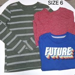 SIZE 6 BOY CLOTHES LONG-SLEEVE SHIRTS (ROPA CAMISAS PARA NIÑO TALLA 6 AÑOS)