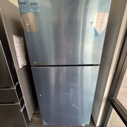 $699 GE Garage Ready Top Freezer Refrigerator 19.2 Cu Ft, Open Box, One Year Warranty