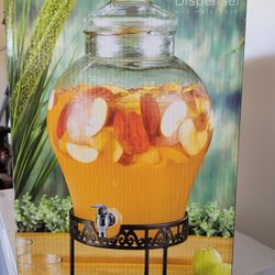 Tuscan Glass Beverage Dispenser. 