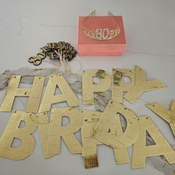 **LIKE NEW** 80th Birthday Items 