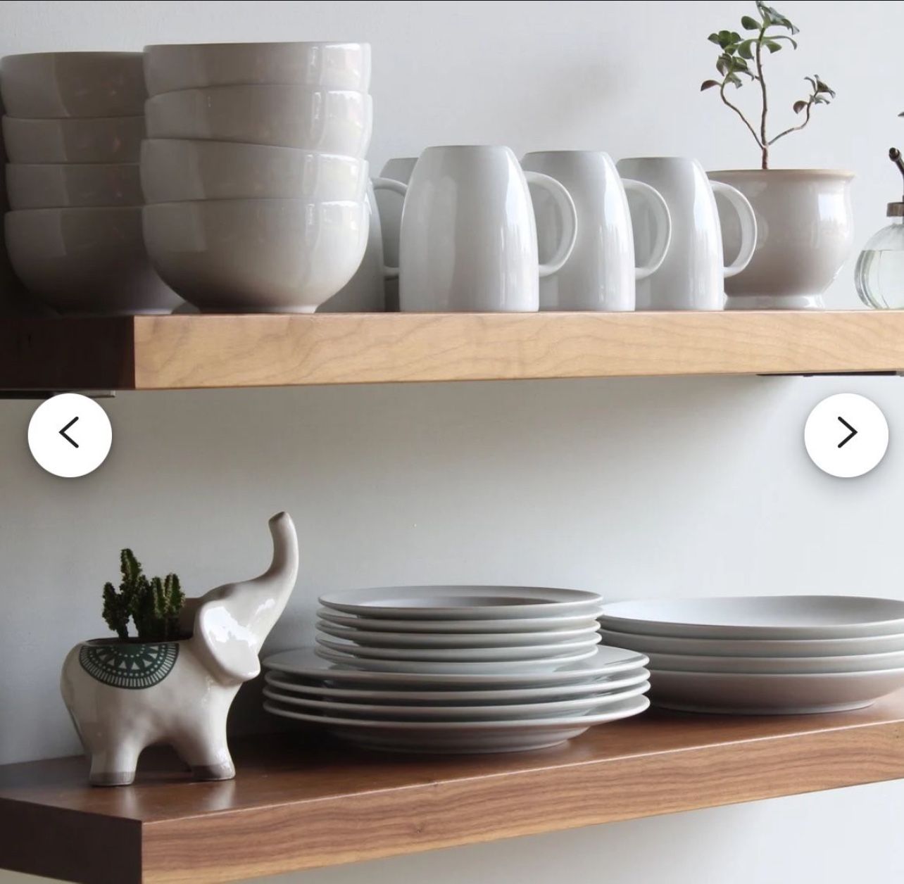 Deep Floating Maple Shelves