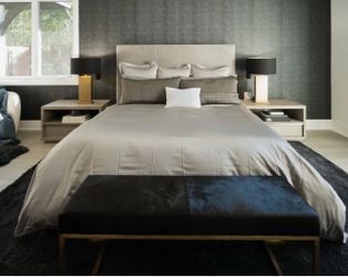 restoration Hardware Modena Leather Bed