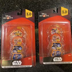 2 Sets of DISNEY INFINITY 3.0 Rise Against the Empire Star Wars Power Discs