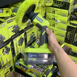 Ryobi 18v Handheld Powered Scrubber With 2.0ah Battery 