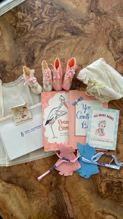 Vintage Baby Keepsake Bundle – 1950s Pasadena Box  included
