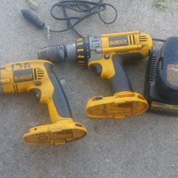 Two DeWalt  Drill And Car Charger Only 45 Work 