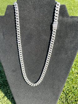 925 Moissanite Cuban chain