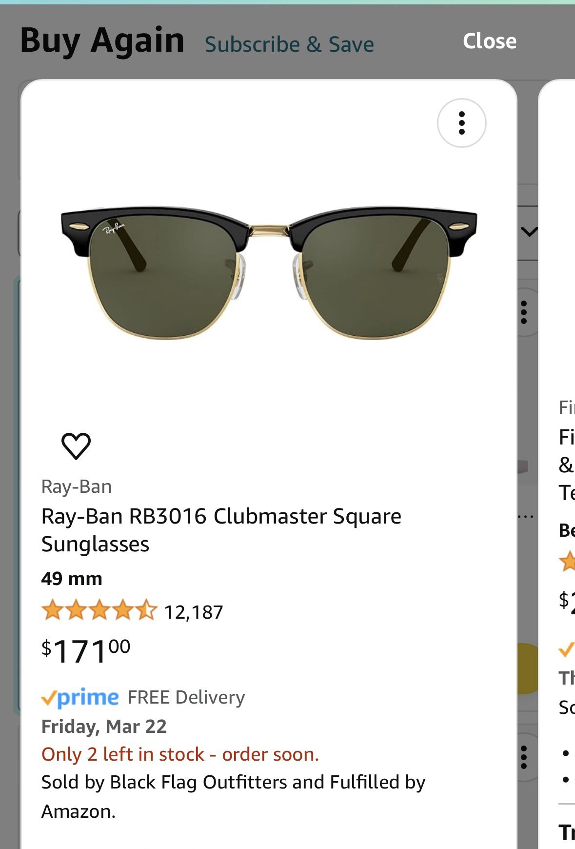 Ray-Ban Clubmaster Square Sunglasses