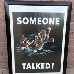 World War 2 Propaganda Poster Reprint - Someone Talked