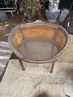 Antique French Louis XVI style Cane Bergère Chair Frame
