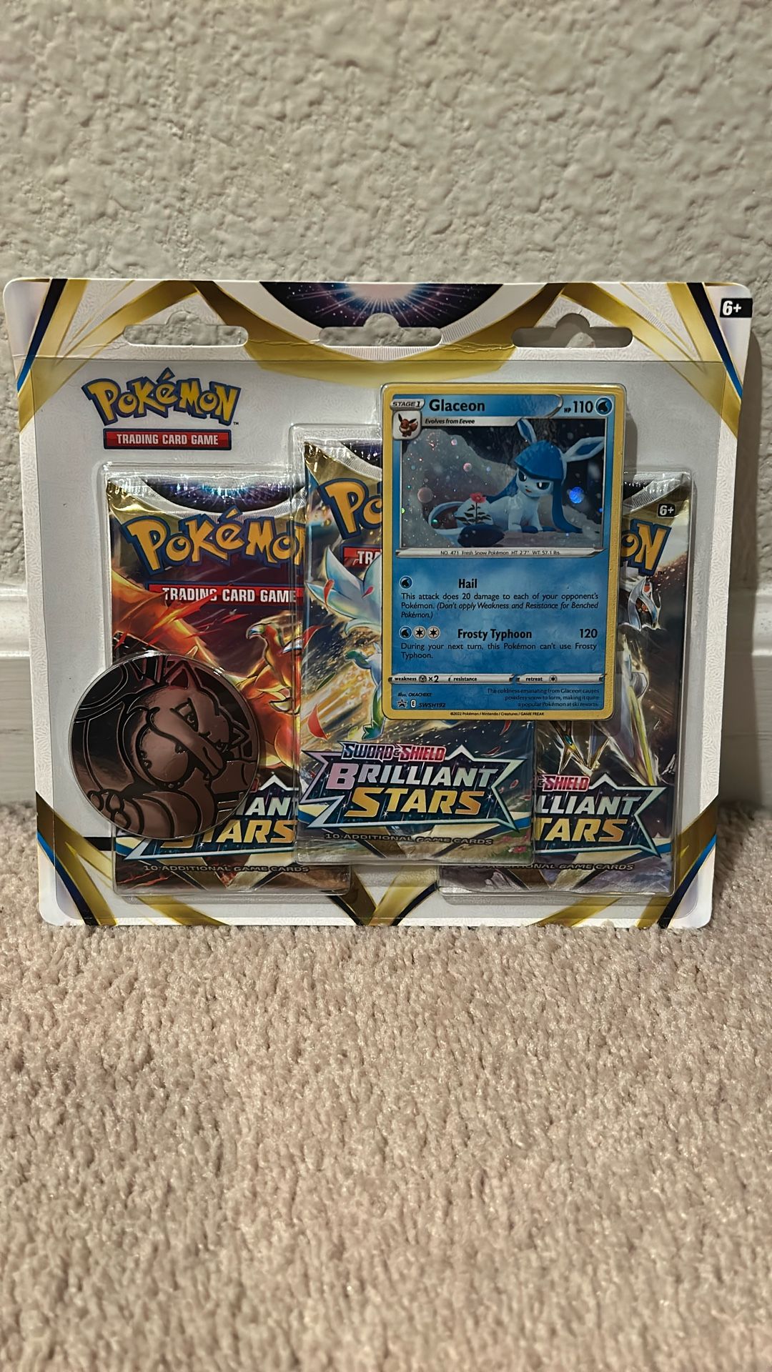Pokemon Brilliant Stars 3-pack Glaceon