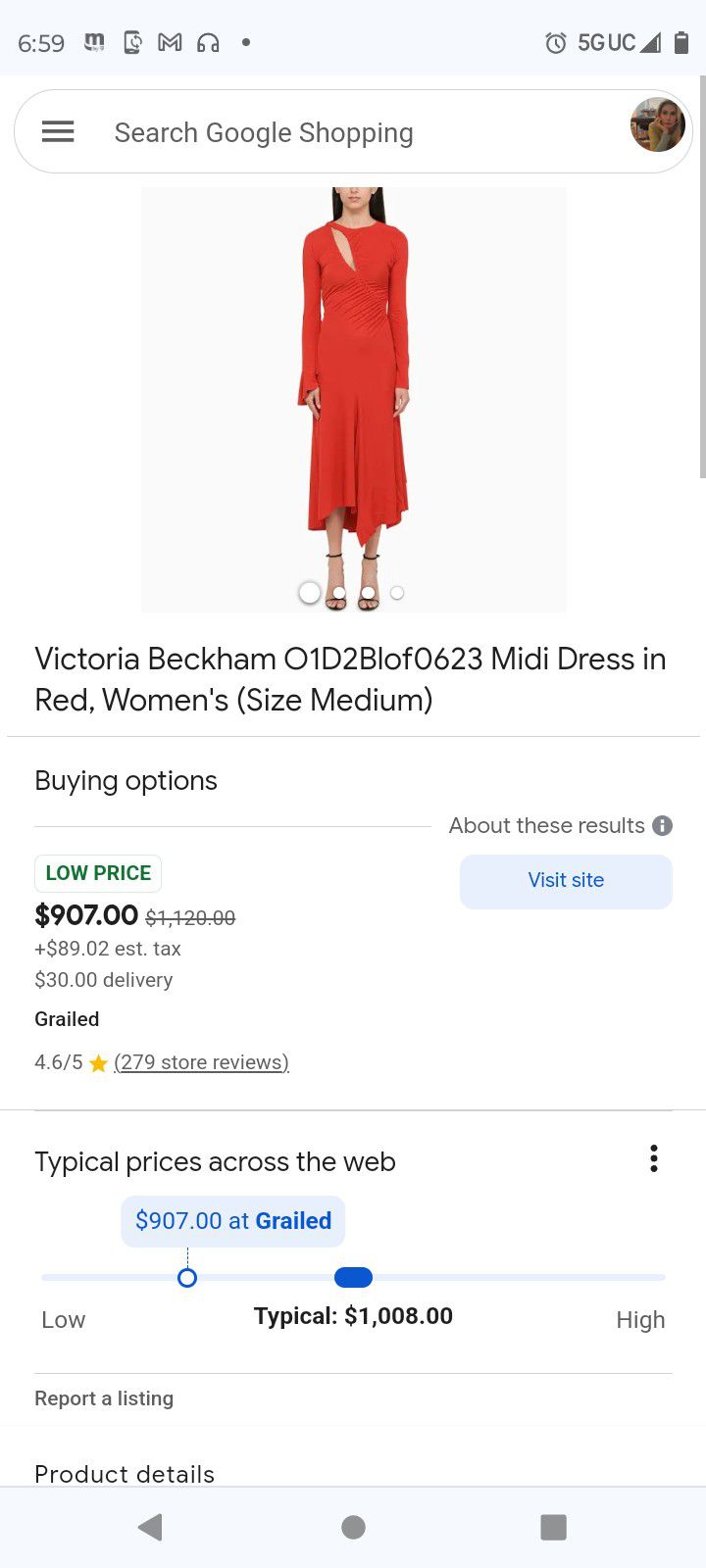 Victoria Beckham Dress Like New