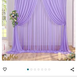 Purple Back Drop Curtains Set Of Two 