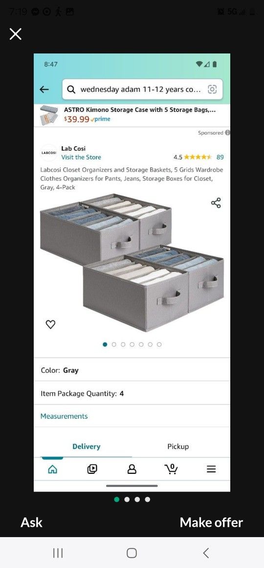 Pack Of 4 Closet Organizers