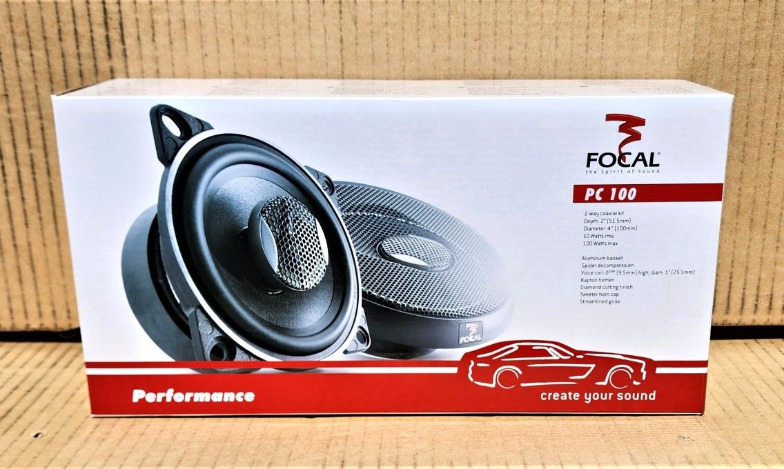 Focal PC 100 Car Speaker Set Polyglass Way Coaxial Speakers 100 Watts  🚨 Payment Options Available 🚨 No Credit Needed 🚨