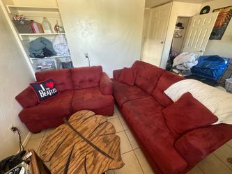 Red couch set