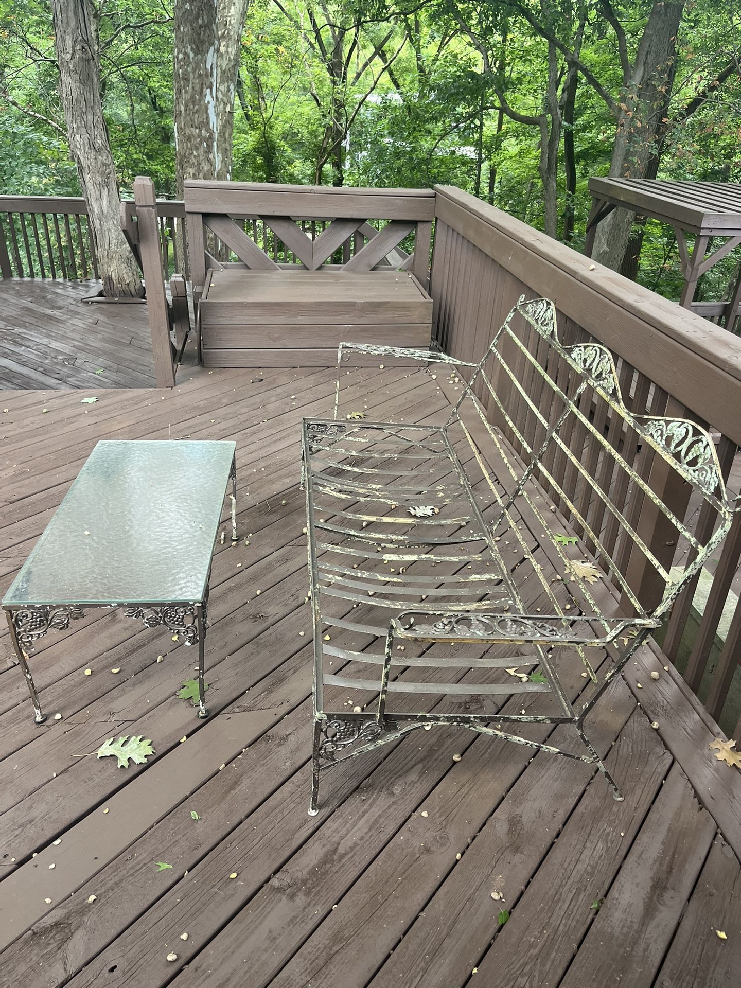 Wrought Iron Patio Furniture, Possibly Woodard.