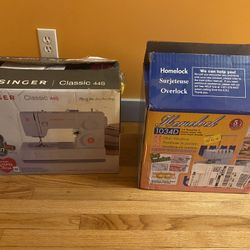 Brother Serger 1034D + Singer 44S Sewing Machine – Like New w/ Extras