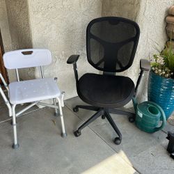 Shower Chair And A Desk Chair