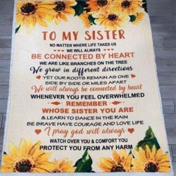 Sunflower blanket gifts to my sister