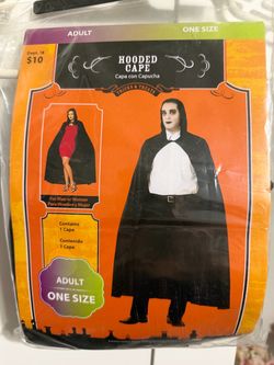 Adult Halloween Hooded Cape One Size