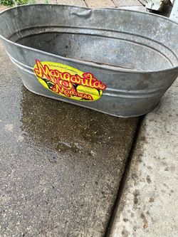 Vintage galvanized tub