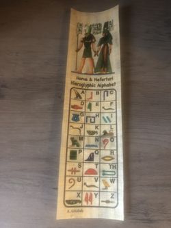 Egyptian Hieroglyphic Alphabet Book Mark