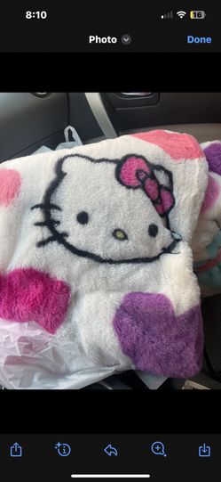 Faux Fur Hello Kitty Valentines Day Blanket