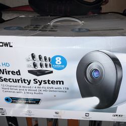 Night OWL 2K HD Cameras Expandable up to 12 Wired Security System